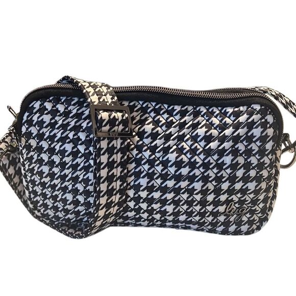 Lug Black and White RFID Convertible Coupe XL Crossbody Belt Bag - Picture 2 of 14